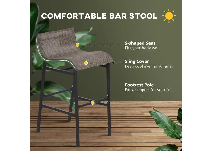 3pc Outdoor Patio Bar Table Chairs Bistro Set Garden Pool Backyard Furniture