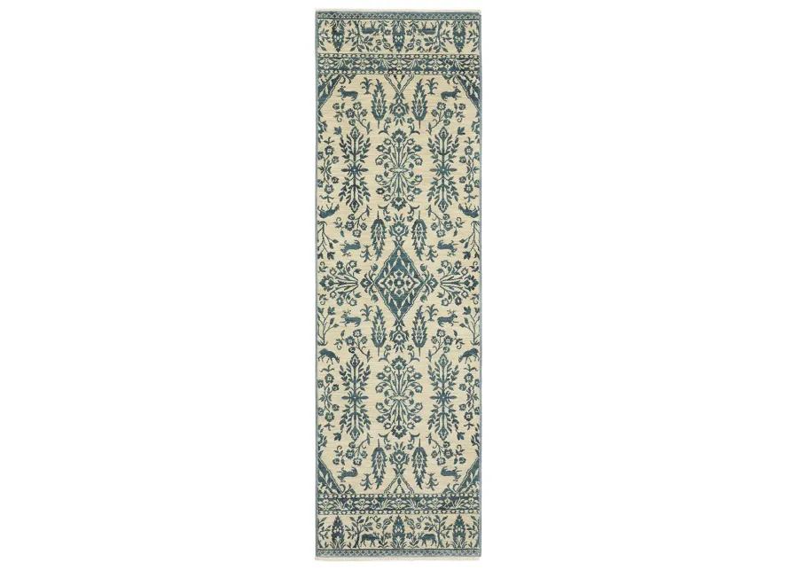 Francesca 2'3" x 7'6" Blue Rug