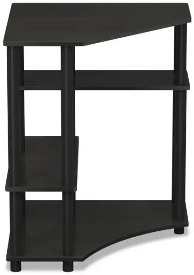 Furinno Furinno Turn-N-Tube Space Saving Corner Desk with Shelves, Espresso/Black 16098EX/BK