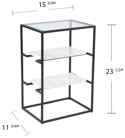 Paignton Glass-Top End Table w/ Storage