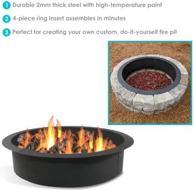 Sunnydaze Heavy-Duty Steel Above/In-Ground Fire Pit Ring Insert