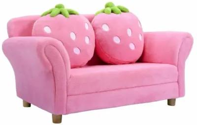 Hivvago BL/PI Kids Strawberry Armrest Chair Sofa-Pink