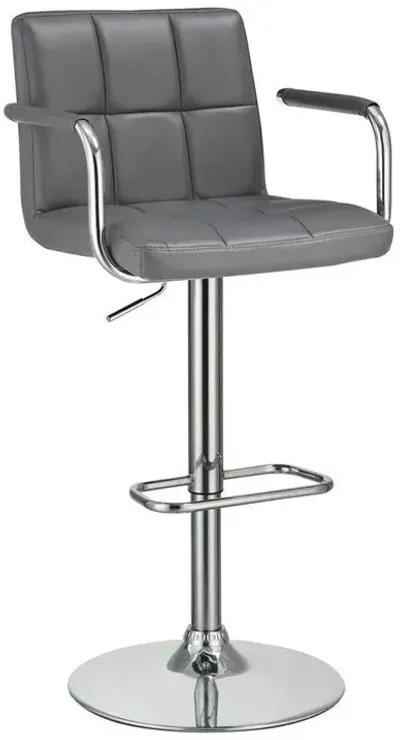 Palomar Adjustable Height Bar Stool Grey and Chrome