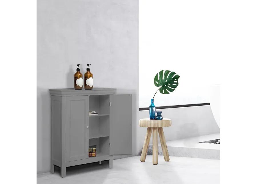 Teamson Home Stratford Contemporary Wooden Floor Storage Cabinet, Gray