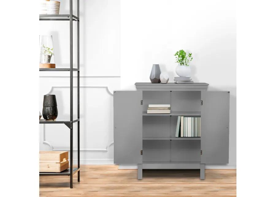 Teamson Home Stratford Contemporary Wooden Floor Storage Cabinet, Gray