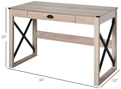 Rustic Home Office: Farmhouse Writing Desk with Drawer