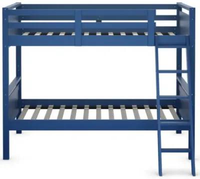 Twin Over Twin Bunk Bed Convertible 2 Individual Beds Wooden