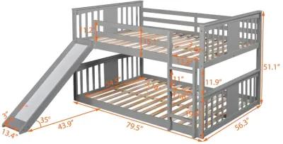 Full Over Full Bunk Bed With Ladder With Slide