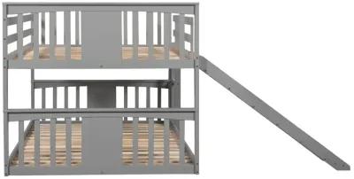 Full Over Full Bunk Bed With Ladder With Slide