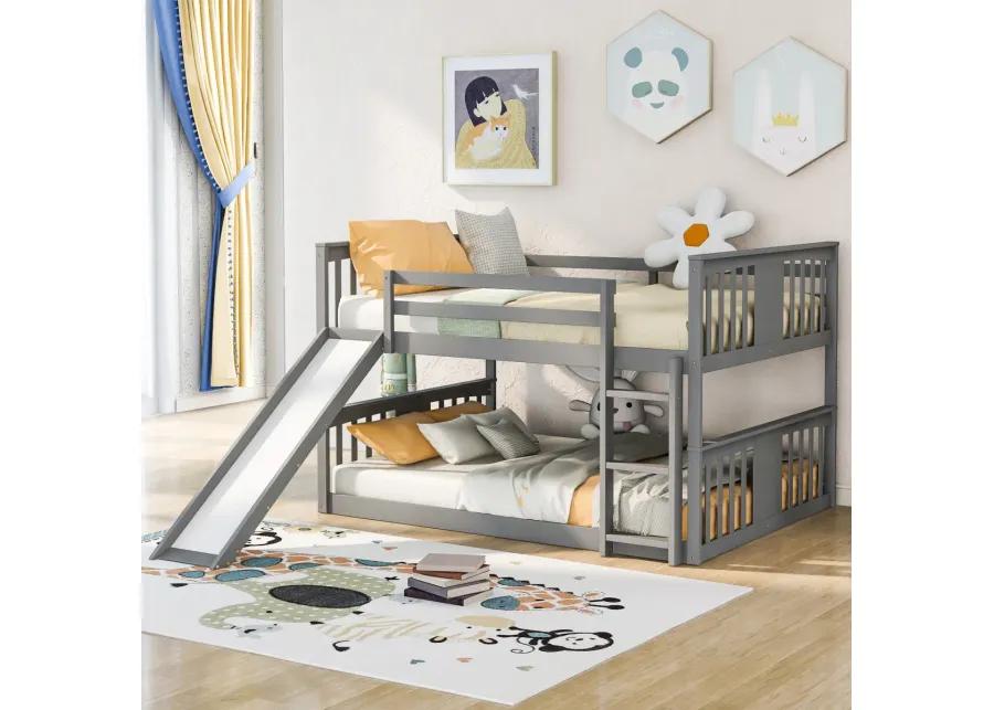 Full Over Full Bunk Bed With Ladder With Slide