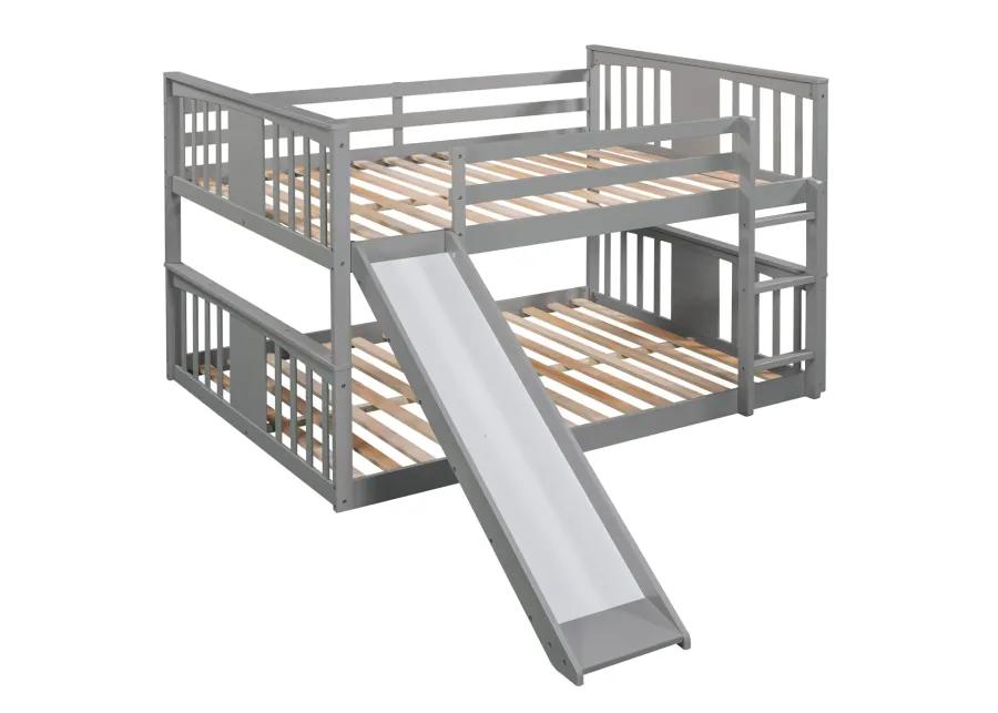 Full Over Full Bunk Bed With Ladder With Slide