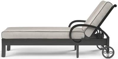 Monterey Chaise Lounge in Frequency Sand w/ Contrast Canvas Java Welt