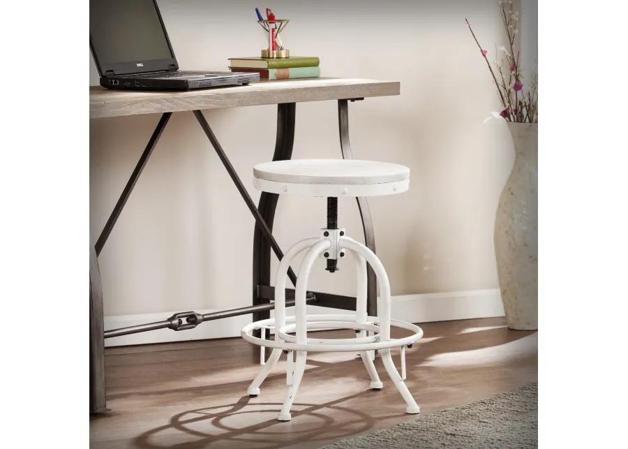 Industrial Adjustable Height Swiveling Stool