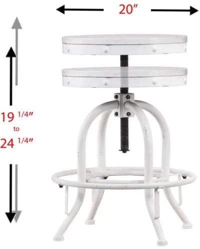 Industrial Adjustable Height Swiveling Stool