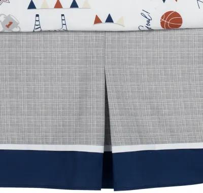 Lambs & Ivy Hall of Fame Sports Animals 5-Piece Crib Bedding Set - Gray/Blue