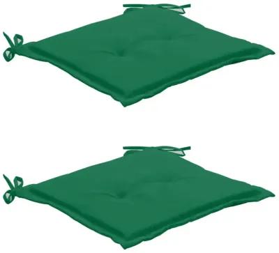 vidaXL Garden Chair Cushions 2 pcs Green 19.7"x19.7"x1.2"