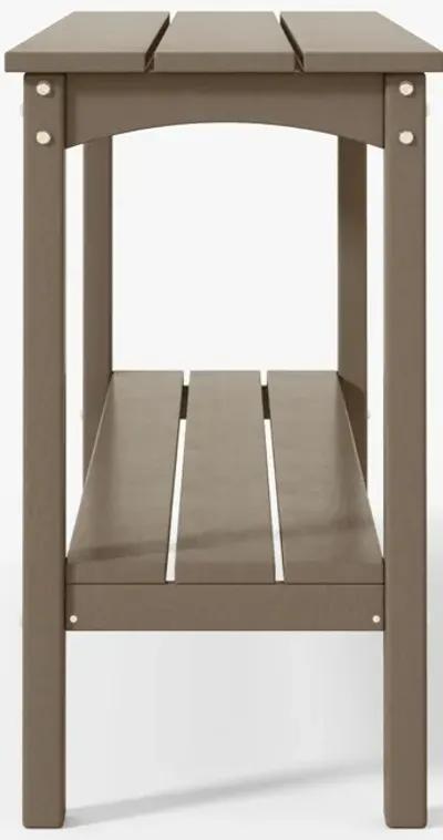 WestinTrends 55" Outdoor Patio HDPE Adirondack 2-Tier Shelf Console Table