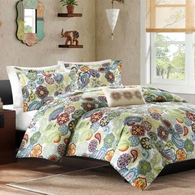 Hivvago King size Multi Color Paisley 4 Piece Bed Bag Comforter Set