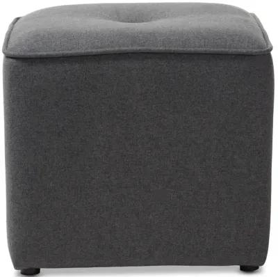 Baxton Studio Corinne Modern and Contemporary Dark Grey Fabric Upholstered Ottoman