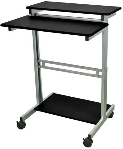 Hivvago Mobile 31.5-inch Stand Up Computer Desk in Black