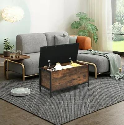 Entryway Flip Top Ottoman Stool with Padded Seat