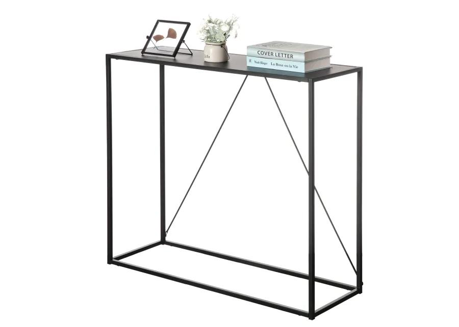 Modern Display Metal Console Table, for Dining, Entryway and Hallway, Black