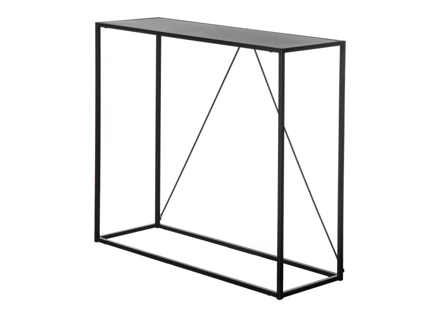 Modern Display Metal Console Table, for Dining, Entryway and Hallway, Black