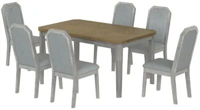 Merax 7-Piece Farmhouse Dining Table Chairs Set