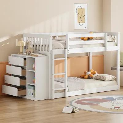 Merax Modern Bunk Bed with 4 Drawers