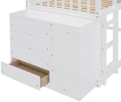 Merax Modern Bunk Bed with 4 Drawers