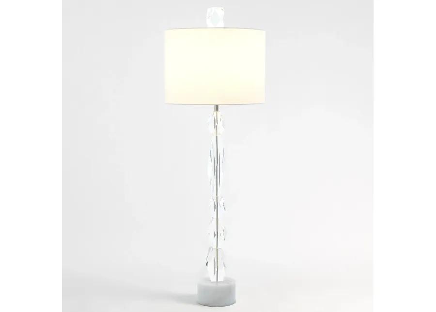 Facette Lamp with White Marble Base