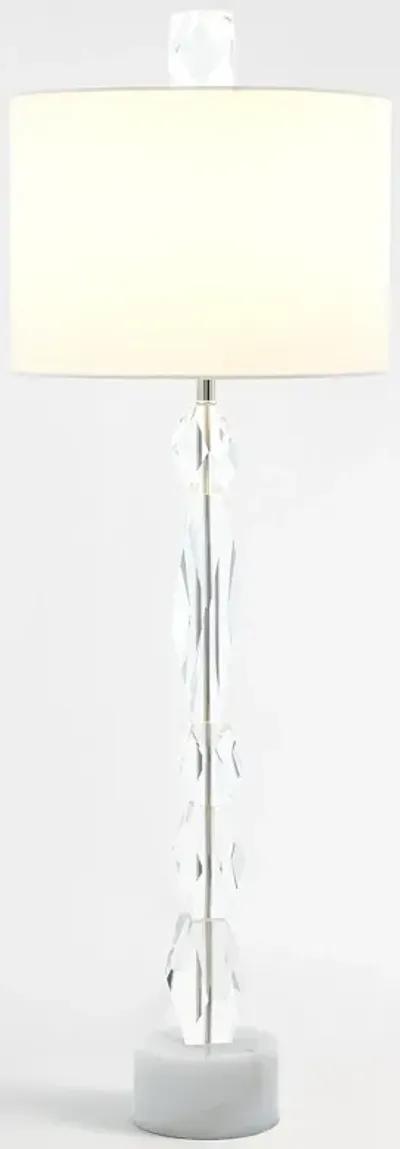 Facette Lamp with White Marble Base