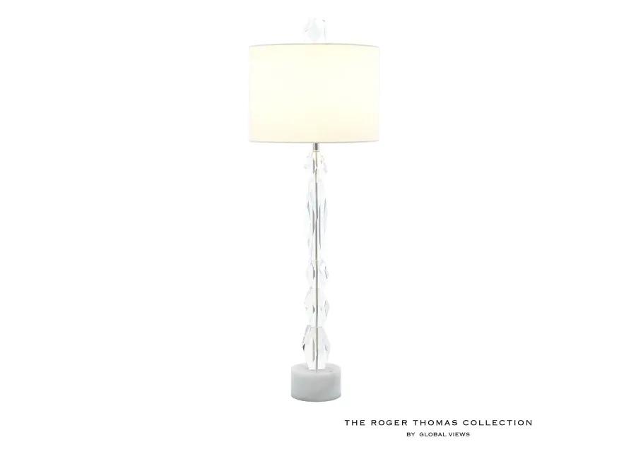 Facette Lamp with White Marble Base