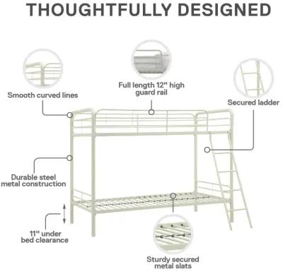 Eeva Twin over Twin Metal Bunk Bed