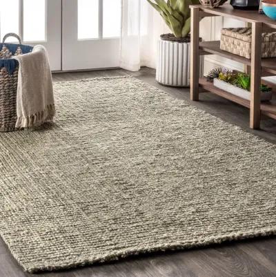 Pata Hand Woven Chunky Jute Natural 2 ft. x 10 ft. Runner Rug