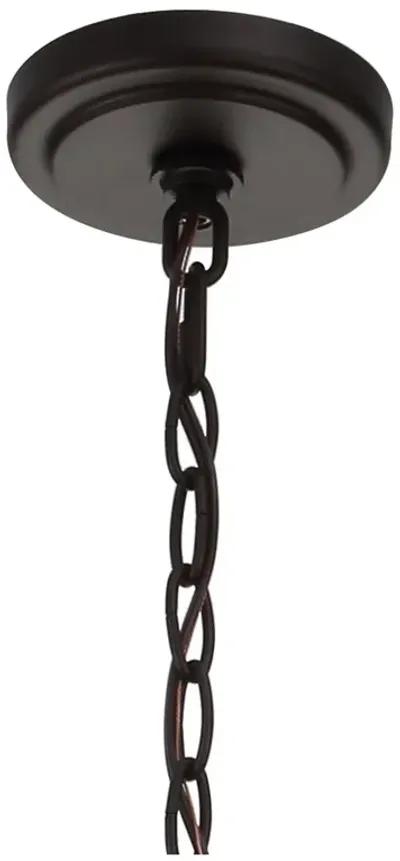 Anna 12" 3-light Metal/Glass LED Pendant, Oil Rubbed Bronze