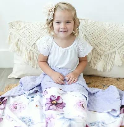 Honey Lemonade - Premium Baby & Toddler Minky Blanket (Vintage Floral)