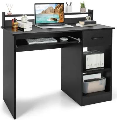 Study Laptop Table with Drawer and Keyboard Tray