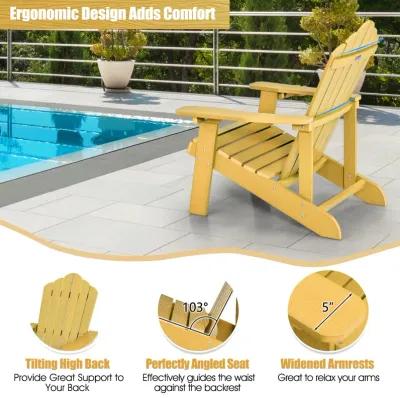 Weather Resistant HIPS Outdoor Adirondack Chair with Cup Holder