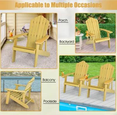 Weather Resistant HIPS Outdoor Adirondack Chair with Cup Holder