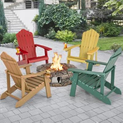 Weather Resistant HIPS Outdoor Adirondack Chair with Cup Holder