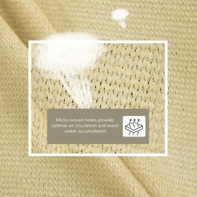 Sand-Colored Sun Blocker: 20x16ft Rectangular Shade Sail for Outdoor Spaces