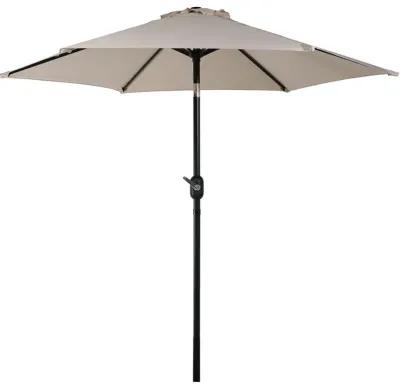 Sunnydaze 7.5 ft Aluminum Patio Umbrella with Tilt and Crank