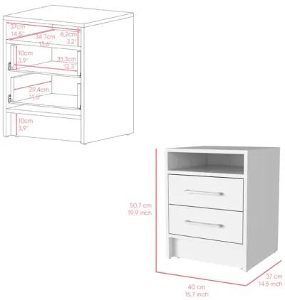 Nightstand Cartiz, Bedroom, White