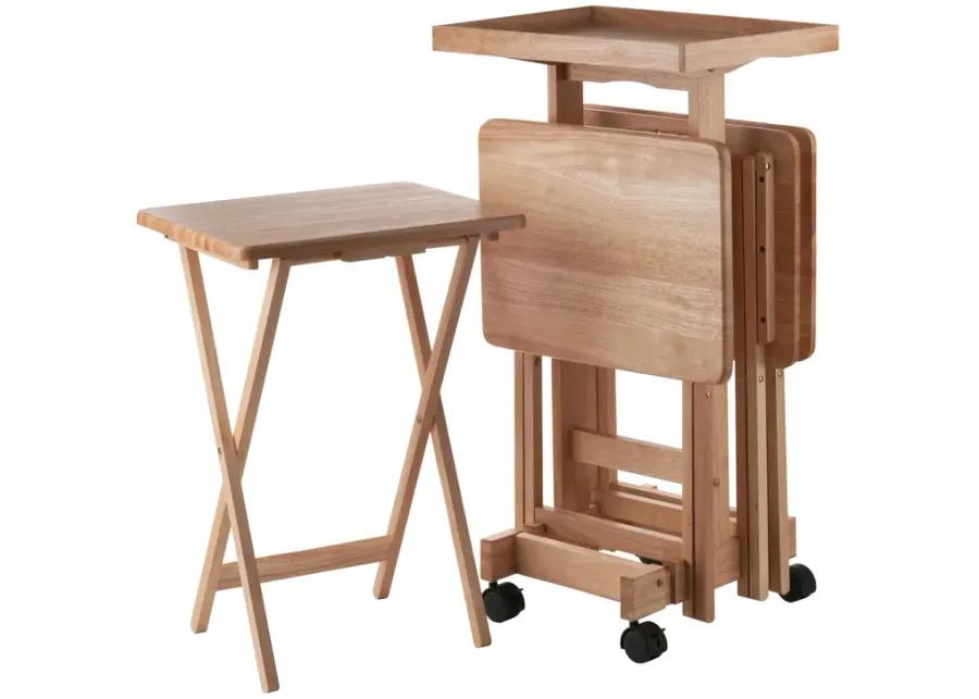 Isabelle 6-Pc Snack Table Set, Natural