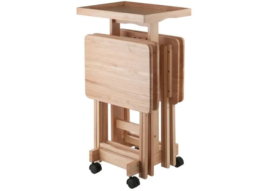 Isabelle 6-Pc Snack Table Set, Natural