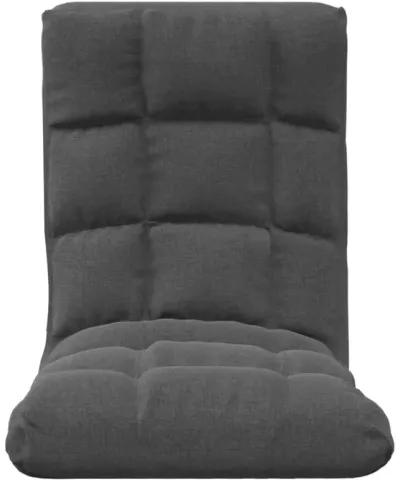 vidaXL Folding Floor Chair Dark Gray Fabric