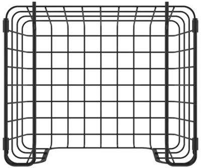 Oceanstar Stackable Metal Wire Storage Basket Set for Pantry, Countertop, Kitchen or Bathroom � Black, Set of 3