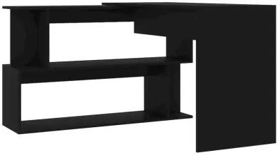 vidaXL Corner Desk Black 47.2"x19.7"x29.9" Chipboard, 801099