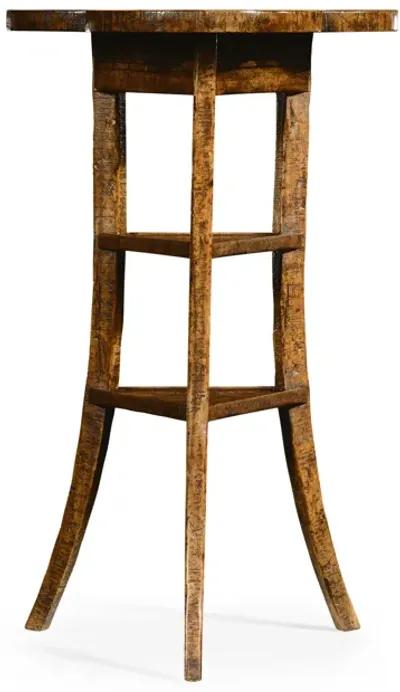 Country Walnut Trefoil Side Table